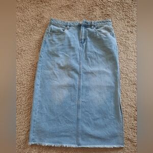 Forever 21 Blue Midi Pencil Skirt